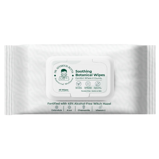 [BRSRMHQ3BZ7QK2DG] Dr. Seymour Butts Hemorrhoid Care Wipes – 45% Witch Hazel, Aloe Vera, Vitamin E & Calendula | Alcohol-Free Soothing Cleansing Wipes for Gentle Comfort and Hygiene – 45 Count