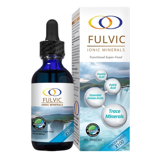 [BRSWGGABCABRAETV] Optimally Organic Water Extracted Fulvic Ionic Minerals X100-2 Month Supply - Patented BioActive Ionic Fulvic Acid - Humic Acid - 77 Trace Minerals - Every Essential Amino Acid - Electrolytes