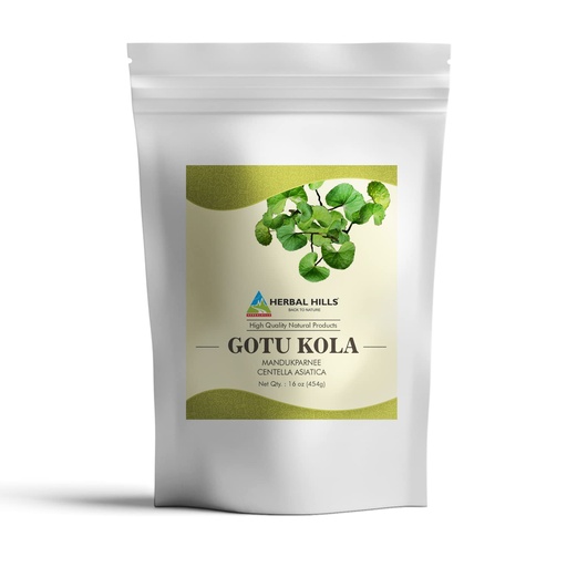 [BRSWYGIOA55AMYI7] HERBAL HILLS Gotu Kola Powder Natural 16 Ounce Pack of 1
