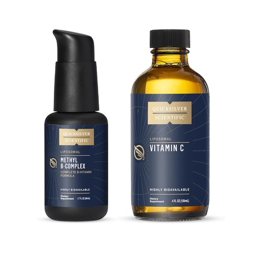 [BRSREYALCR7BA3LX] Quicksilver Scientific Methyl B Complex and Liposomal Vitamin C Bundle