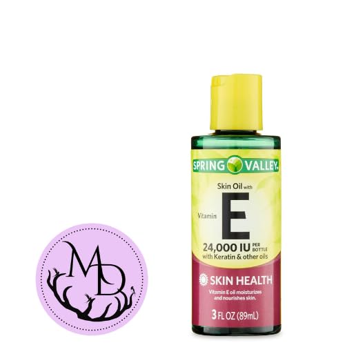 [BRSRA2QOCINQE2TF] Generic Spring Valley Skin Oil with Vitamin E, 24,000 IU, 3 fl oz + Dri Store Sticker.