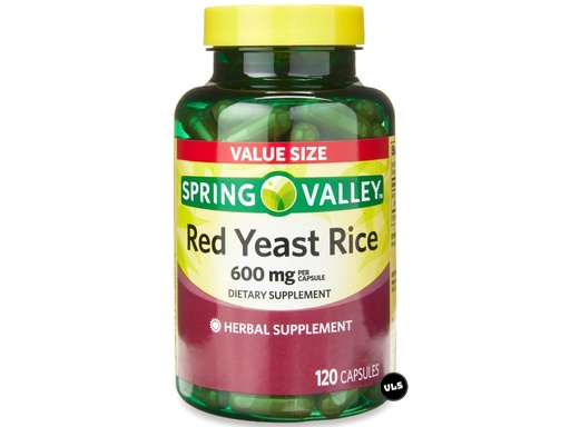 [BRSRAFIFC4FBEHY7] Spring Valley Red Yeast Rice for Cholesterol | 600 mg Capsules | 120 Count + VLS Sticker