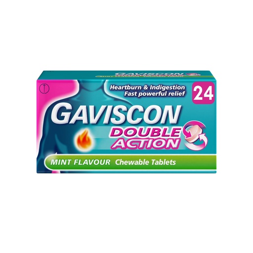 [BRSWKHD5CRYBED32] Gaviscon Double Action Tablets 24 Mint