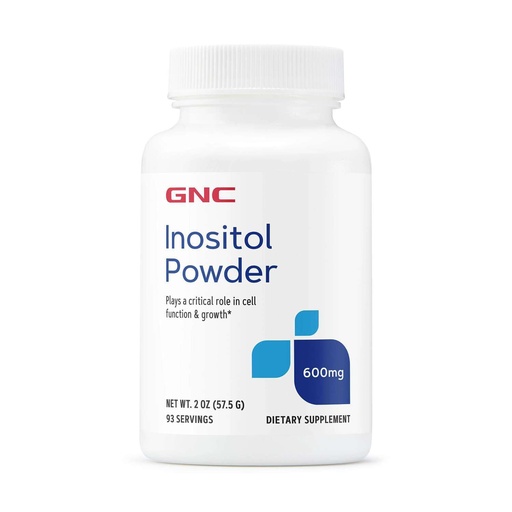 [BRSW2CY5BN5GY2T3] GNC Inositol Powder 600mg, Plays Critical Role in Cell Function and Growth, 93 Servings