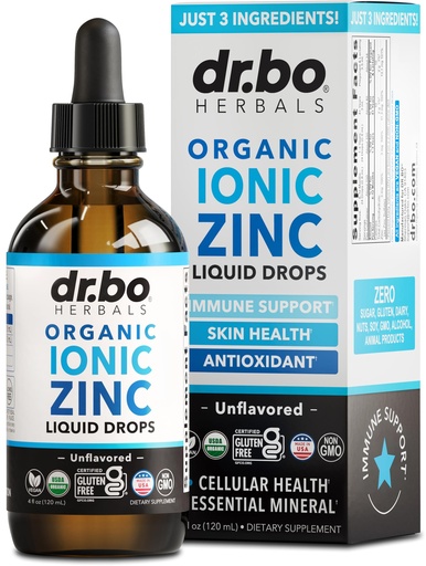 [BRSRGYA5CUFAAGTU] Zinc Supplements Liquid Drops Organic - Pure Organic Ionic Liquid Zinc Supplement Drops for Kids, Adults, Women & Men - Vegan, Skin Immune Support Supplements for Toddler Kids, Adults, Women, Men 4 Oz