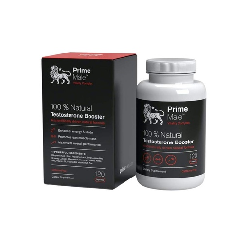 [BRSWYBAZOIIBSEL2] Vitality - Testosterone Booster for Men - 120 Capsules (30 Day Supply)
