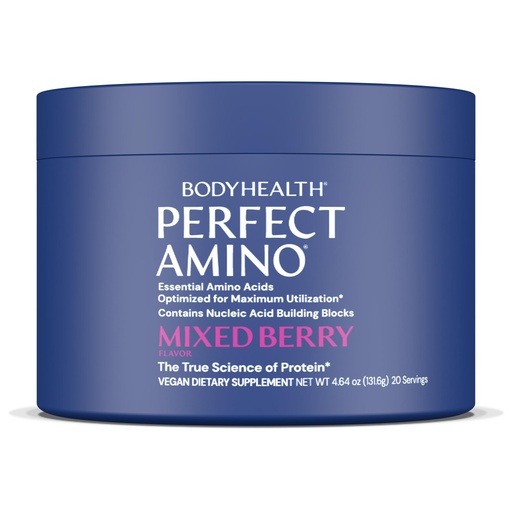 [BRSRAHTYCUGRSAD7] BodyHealth PerfectAmino - BCAA and EAA Powder for Pre and Post Workout - Amino Acid Energy Drink for Men and Women to Support Lean Muscle and Recovery - Mixed Berry - 20 Servings