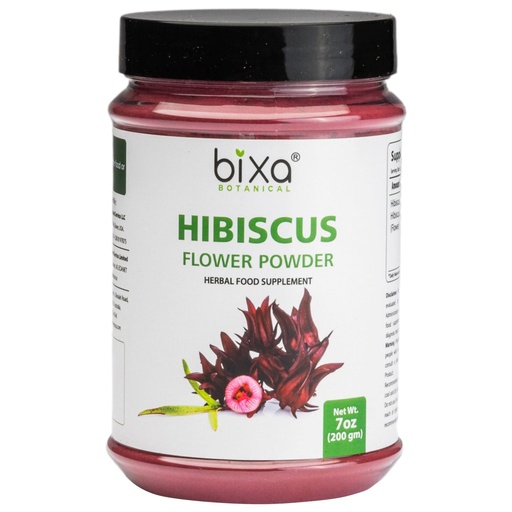 [BRSWKHD7DMCAYAY5] bixa BOTANICAL Hibiscus Powder (Hibiscus Rosa Sinensis) Ayurvedic Natural Herbal Supplement | Natural Coolant and Refrigerant | Steam Treated (7 Ounce Count (Pack of 1))