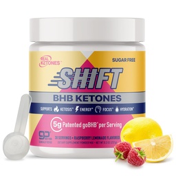 Real Ketones BHB Exogenous Ketones Energy Powder Sugar Free Electrolyte Powder with 4 Main Fasting Electrolytes & Hydrating Patented BHB Ketones for Energy & Focus (Raspberry Lemonade, 30 Servings)