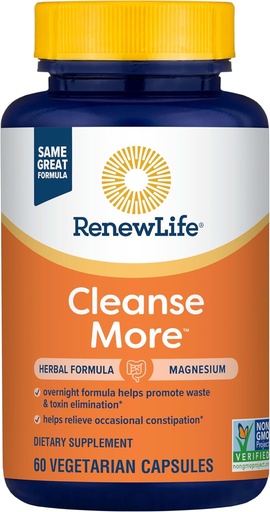 [BRSWIYTYCUOBMGDO] Uusi Life Cleanse More Herbal Formula with Magnesium for Yöpyminen Satunnainen Ummetus Relief; Auttaa edistämään jätteiden ja toksiinien eliminaatio; Gluteenittomat, maitotuotteet ja soijat ilmaiseksi; 60 kasviskapselia *