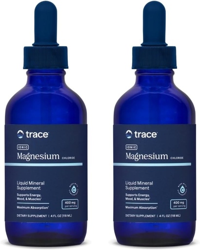 [BRSWYCD6AFYA4GTX] Trace Minerals Ionic Magnesium 400mg - Brain Health & Energy Support Supplement - Liquid Supplement to Aid Immune Health - Daily Supplement with Essential Minerals - 4 fl oz (64 Servings)