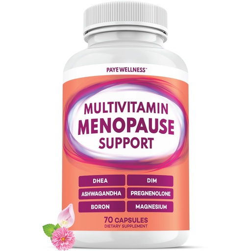 [BRSREZIDOIMRMG3V] Menopause Support – DIM Supplement for Hot Flash & Night Sweats - DHEA, Ashwagandha, Pregnenolone, Magnesium, Zinc, Vitamin D Hormone Balance, Perimenopause for Women - 1 Month Supply