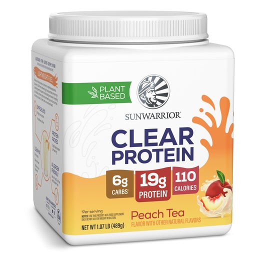 [BRSRGBDYA4DQOYDA] Clear Protein Powder Drink Mix, 19g Plant Pea Protein Isolate, Light & Refreshing Vegan Water Protein, Smooth No-Grit Formula, Peach Tea Flavored Easy Daily Hydration Supplement, 15 Servings 489g Size