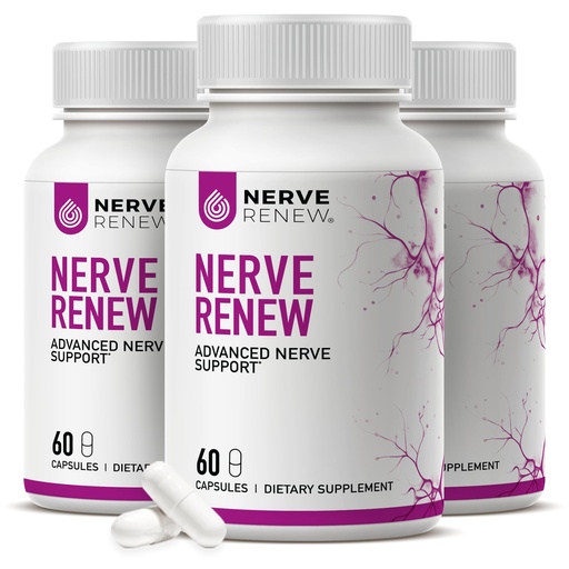 [BRSW2AT3OEAWMCD2] NERVE RENEW Advanced Nerve Support Supplement - 300mg Stabilized R-Alpha Lipoic Acid, Vitamin B Complex, Benfotiamine, Herbs for Fast-Acting Support - 180 ct