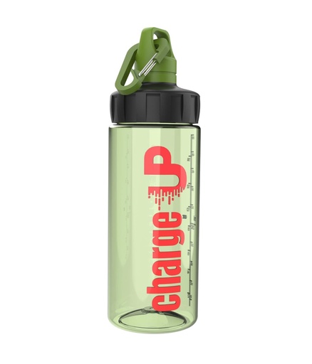 [BRSRECAFPN7AY2QU] Charge Up Premium Tritan Protein Shaker 500ml – BPA Free, Odor-Resistant, Dishwasher Safe, Crystal Clear & Durable Gym Fitness Bottle with Secure Lid (Khaki/Purple/Green/Blue) (Khaki)