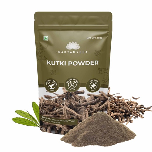 [BRSRM2QBCMCGGD3U] SAPTAMVEDA Premium Kutki Powder, 150 Gm - Liver Support & Detox (Pack of 1)