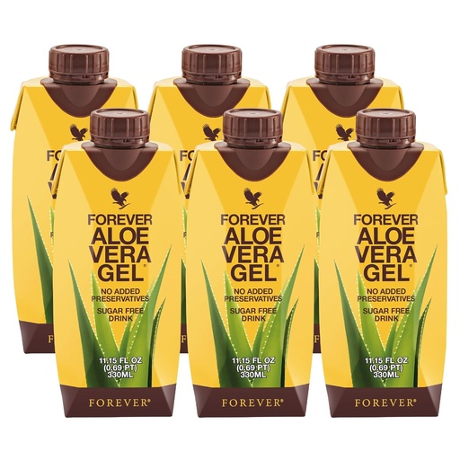 [BRSWGCYKDMDQMA3J] Forever Living - Aloe Vera Gel - 99,7% Pure Inner Leaf Aloe Vera Juice - Preservativ-Free - 11.15 fl oz (Pack of 6)