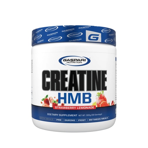 [BRSRGEIEOEBQKEY7] Gaspari Nutrition Creatine HMB, Micronized Creatine Monohydrate and HMB Delivers Strength, Muscle Protection, and Training Performance (30 Servings, Strawberry Lemonade)