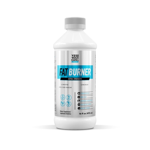 [BRSRMBANA55QIETZ] Yes You Can! Extra Strength Liquid Fat Burner - Accelerate Metabolism, Natural Ingredients - L-Carnitine, Chromium, Apple Cider Vinegar, Lemon Juice (4 Bottles)