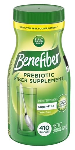[BRSREFDYCMCA2D3G] Prebiotic Fiber Supplement Powder for Digestive Health Benefiber,Unflavored - Net Weight 28.9 Ounce