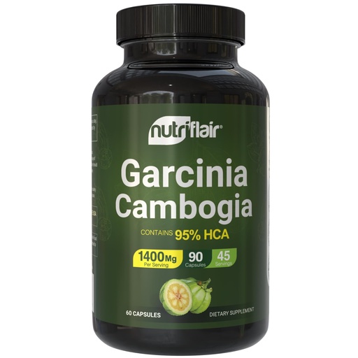 [BRSWKHYTOUJWCDA5] NutriFlair Garcinia Cambogia 95% HCA, 90 Capsules