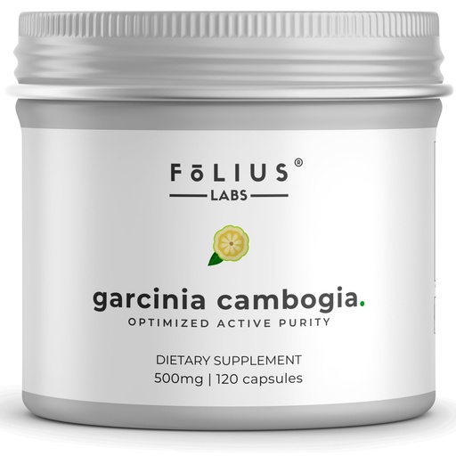 [BRSRO2QTOR7AA3L2] FOLIUS LABS Pure Garcinia Cambogia Extract Supplement 500mg - 100% Natural HCA Extract Concentrated to 60% - Supports Healthy Digestion and Metabolism - 120 Capsules