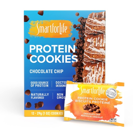 [BRSWIZQPBQFW2CY5] SMART FOR LIFE Chocolate Chip Protein Cookies - High Protein Cookie Diet - 12 Count - Meal Replacement - On-the-Go Snack - Low Sugar Low Calories Super High Fiber Cookies - Protein Snack