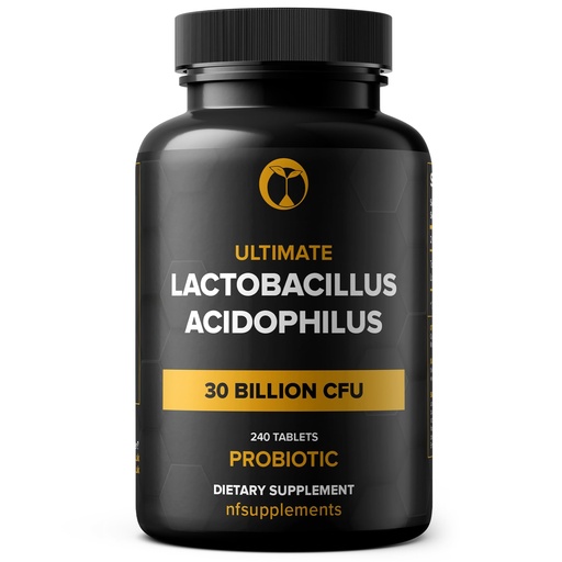 [BRSRABL5OUJQEAL2] Lactobacillus Acidophilus Probiotic Supplement 30 Billion CFU 240 Tablets Probiotics for Men & Women Supports Digestive & Gut Health Vegan Friendly Gluten Free Non-GMO (240, Lactobacillus Acidophilus)
