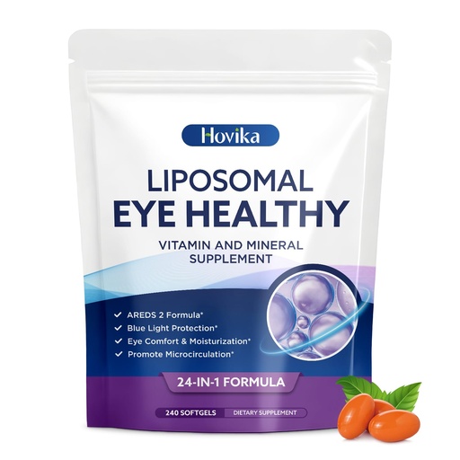 [BRSRGFIYAAIQA23A] AREDS 2 Eye Vitamins and Mineral Supplement with Lutein, Astaxanthin, Zeaxanthin, Bilberry Extract, Omega-3, Eye Vitamin for Macular Health, Dry Eye, Eye Strain, Night Vision - 240 Softgels