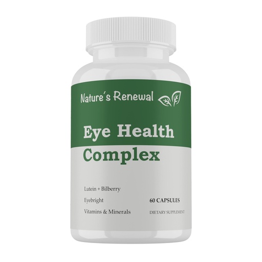 [BRSRMBDYCR5WYYDK] Nature's Renewal Eye Health Complex Supplement - Lutein, Zeaxanthin, Lycopene, Bilberry, Eyebright, Carotenoids, Macular Support Herbs, Sight Care Vitamins, Vision Antioxidants - 60 Capsules