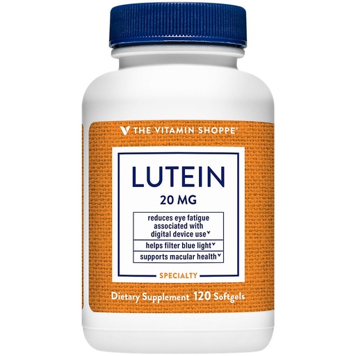 [BRSRMCTYAEHAGCTG] The Vitamin Shoppe Lutein 20 MG - Eye Health, Vision Support & Blue Light Protection, Carotenoid Antioxidant (120 Softgels)
