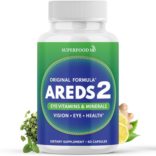 [BRSRABA2ORYGYF3J] AREDS 2 Eye Vitamin & Mineral Supplement, Contains Lutein, Vitamin C, Zeaxanthin, Zinc & Vitamin E, with Added Copper - 60 Count