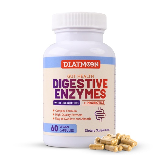 [BRSRAGA7PIMRSELU] Digestive Enzymes with Probiotics and Prebiotics – Multi Enzymes for Better Digestion, Gut Health Support, 60 Count Capsules, Non-GMO, All-Natural, Vegetarian