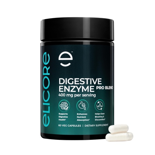 [BRSRAAL4CABBUA37] Premium Digestive Enzyme Pro Blend with Bromelain & Papaya Enzyme– Gas and Bloating Relief for Women and Men, Gut & Digestive Health Supplement – Gluten-Free – 60 Veg Capsules
