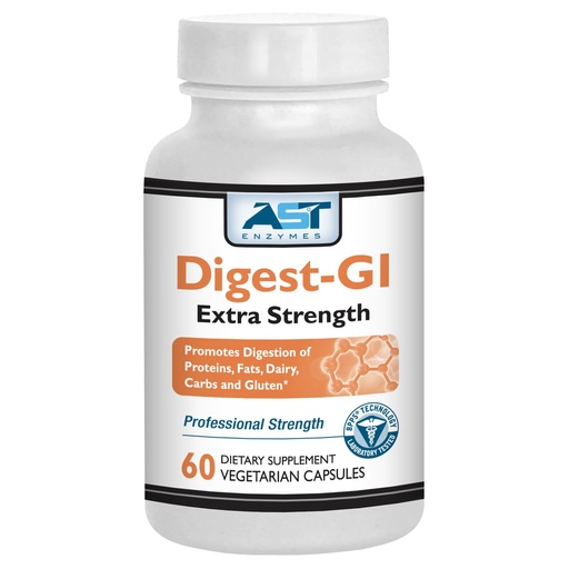 [BRSREAL2AR4GAYLP] Digest-GI Extra Strength –Digestive Enzymes Supports Breakdown of Proteins, Fats, Carbohydrates, and Gluten 60 Capsules