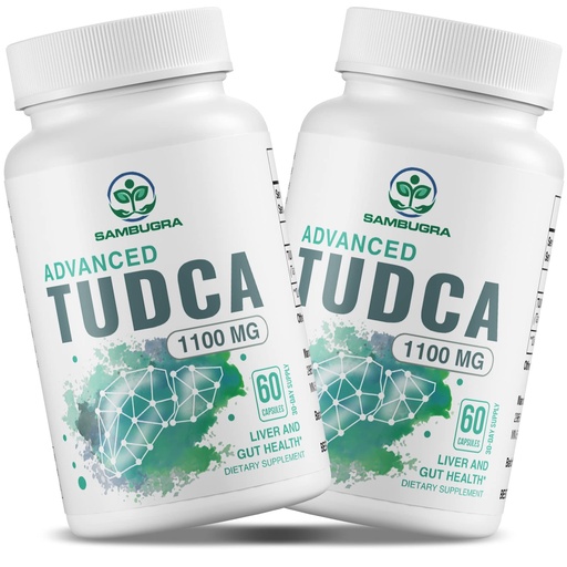 [BRSROYY7A4HRECYU] Sambugra TUDCA Liver Supplements 1100mg, 3rd Party Tested Ultra Strength Bile Salt TUDCA Supplement, Liver Support for Detox Cleanse and Repair, 120 Capsules
