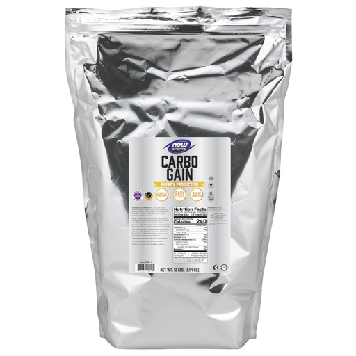 [BRSWIYQEA5YRKGDA] NOW Foods Sports Nutrition, Carbo Gain Powder (Maltodextrin), Rapid Absorption, Energy Production, 12-Pound