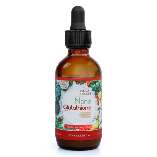 [BRSREZALBUCGCG3K] Dr. Colbert, MD Nano Reduced L-Glutathione Drops | Raspberry Flavor | by Divine Health | Nanonization | Superior Absorption | Includes Vitamin C | Sugar Free | 60 Day Supply | 60ml