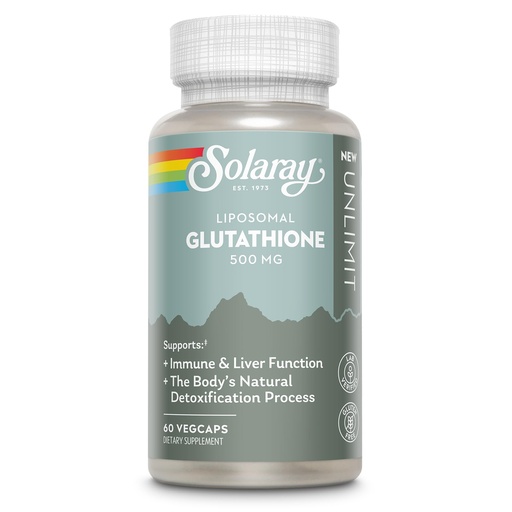 [BRSRGAAQAUMQM3Y4] SOLARAY Liposomal Glutathione 500 mg - Antioxidant and Immune Support Supplement - Detoxification and Liver Support - Liposomal Glutathione Supplement - Vegan and Gluten Free - 30 Servings, 60 VegCaps