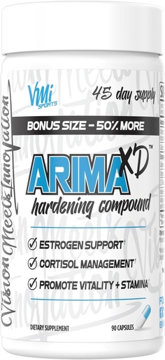[BRSWYH37AUNGYYDG] VMI Sports Arima-XD 60 Conde, equilibrio hormonal natural, bloqueador de cortisol anti aromatase para homes e mulleres, Suplemento para soportar niveis de testosterona equilibrada e hormonas estrogênicas sobre ou fóra do ciclo (90 ct)