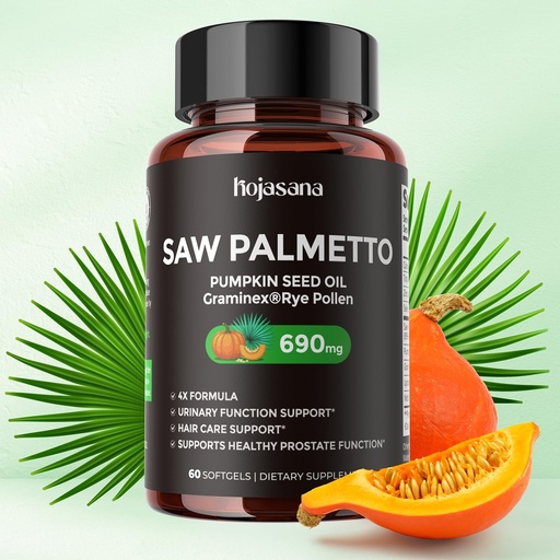 [BRSRECYEBUIBQE34] Saw Palmetto for Men Prostate Health Supplement, Pharmaceutical Grade - DHT Blocker - Graminex | Pumpkin Seed Oil | Nettle Supports Urinary Function & Hair Loss Prevention, 60 softgels