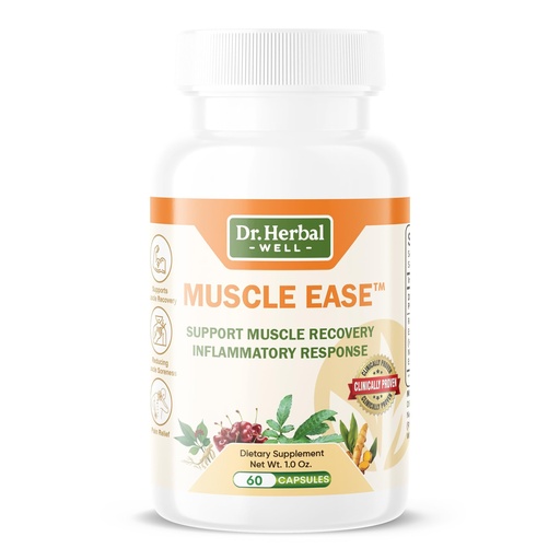 [BRSRAFD3CQMQEAIU] DR.HERBAL WELL Muscle Ease - Joint, Muscle & Nerve Support Fast Acting Relax Comfort Recovery Natural Herbal Supplement - (60 Capsules) MAX-Strength
