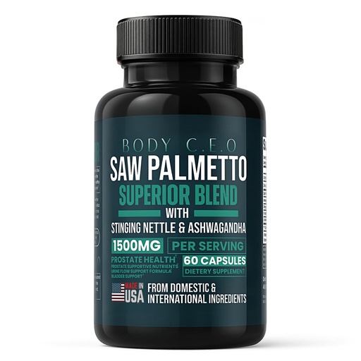 [BRSREFD2CMJQKC3A] Saw Palmetto for Men - Prostate Health & Urinary Support - Stinging Nettle, Ashwagandha, Lycopene - Support Healthy Bladder Flow & Prostate Function - 60 Capsules
