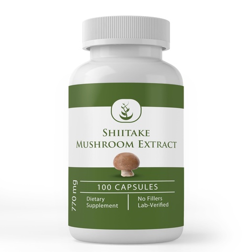 [BRSW2YDYBV6B6F3D] Pure Original Ingredients Shiitake Mushroom Extract (100 Capsules) Always Pure, No Additives Or Fillers, Lab Verified
