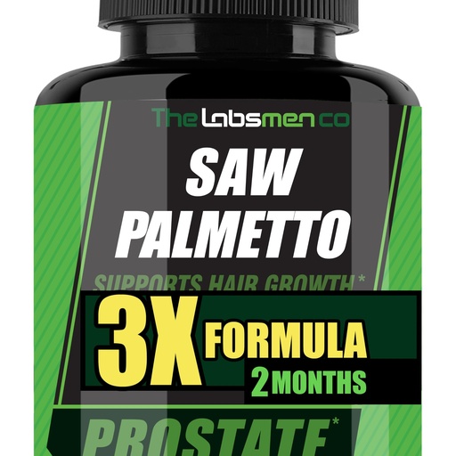 [BRSRAYA7AUNWMHQ3] 3X Formula Natural Prostate Health Supplements for Men - Saw Palmetto Reduce Nighttime Bathroom Trips + Hair Growth/Hair Loss Prevention, 2-Mons (60 Count (Pack of 1))