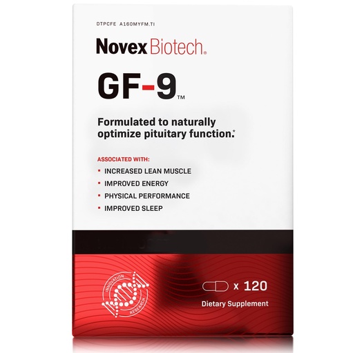 [BRSRGFAZPMIBGHQ3] Novex Biotech GF-9 – HGH Boosting Supplement for Men – Workout Complex for Men – Supports Energy, Endurance, Sleep, 120 Ct (30-Day Supply)