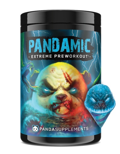 [BRSREAQ5AV5Q2E32] Underground Bio Labs™ Panda Supps - Pandamic Extreme Pre-Workout V2: Focus, Pump and Energy for Men and Women (25 Servings) (Blue Snow Cone)