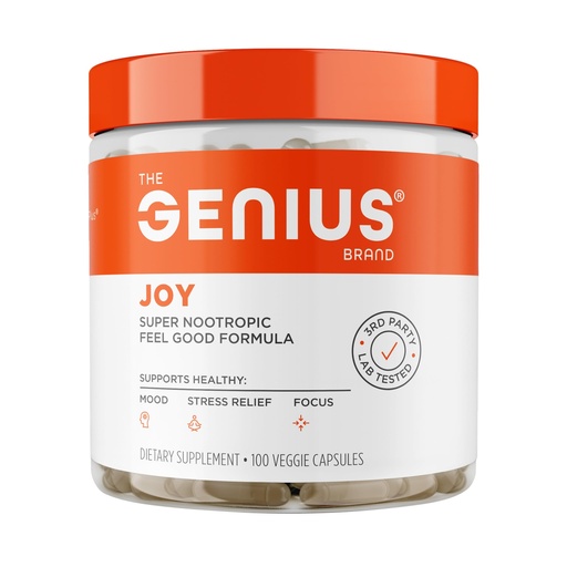 [BRSWGZT2BF5WKCTL] Genius Joy - Nootropic Supplement w/Sam-e, Panax Ginseng & L-Theanine – 100 veggie pills