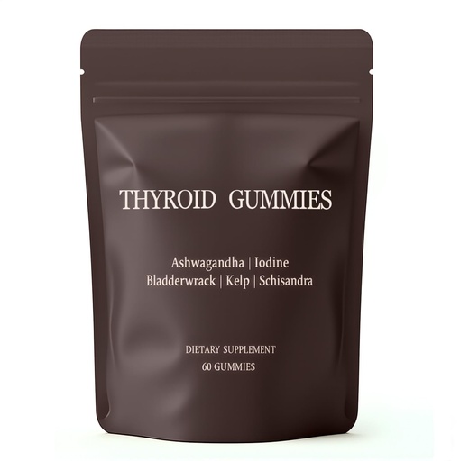 [BRSRGBIECMOQODLK] Thyroid Gummies for Women, Selenium Zinc Iodine L-Tyrosine Ashwagandha Gummies, Thyroid Bloom, Body Balance & Support, 60 Count