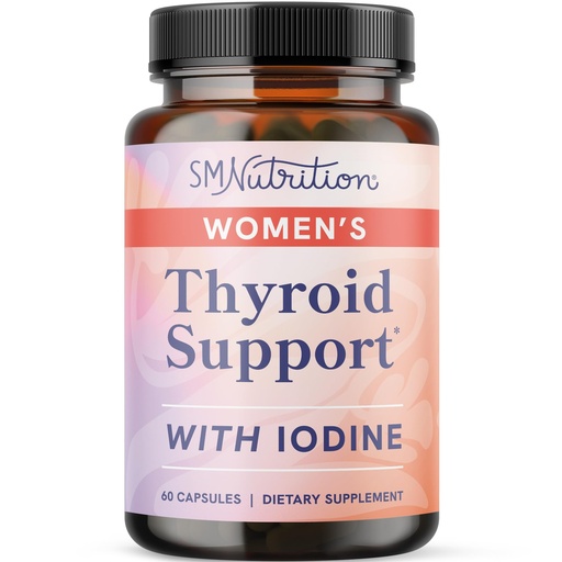 [BRSREFQ2PJYWCFDZ] Thyroid Support for Women | Iodine Supplement with Selenium, Zinc, Ashwagandha & Vitamin B12 | Supports Energy, Cellular Health and Hormone Balance for Women | Thyroid Support Complex | 60 Ct.